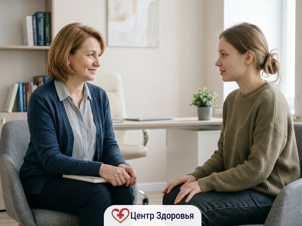 Пациент доверяет психологу в процессе консультации